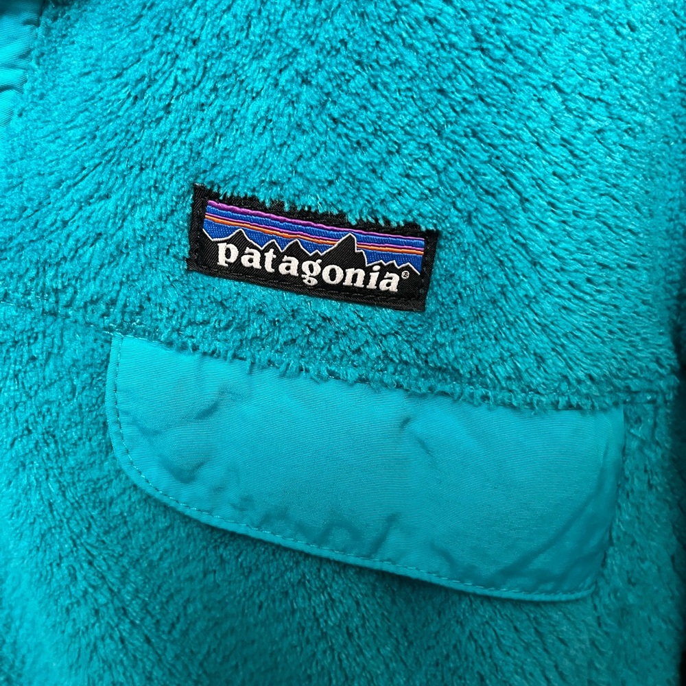 Patagonia Women's Re-Tool Snap Fleece Pullover Teal - Picture 4 of 5
